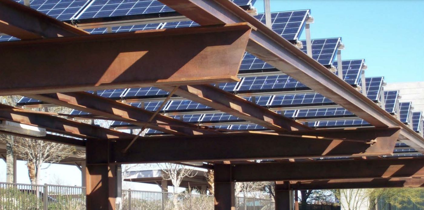 Solar carport structure, City of Las Vegas