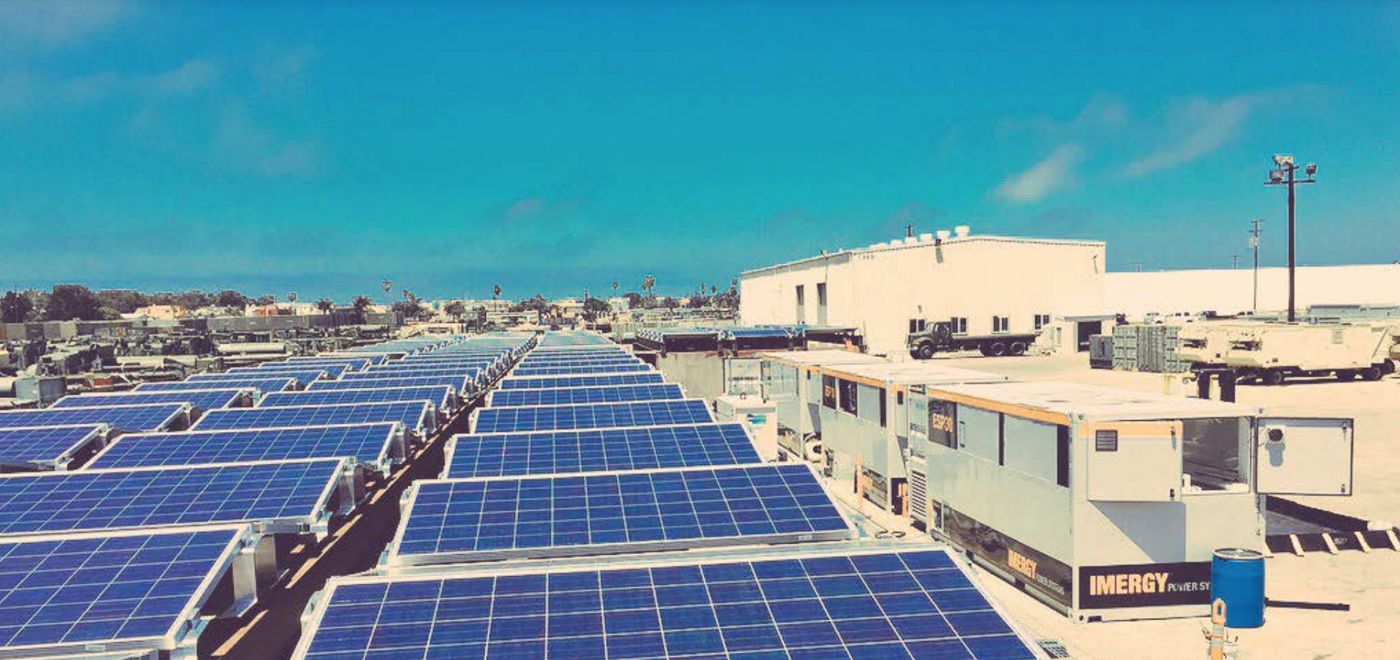 Solar PV and vanadium storage microgrid for the US Navy
